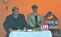 Matthias Whle und Sixtus P. Faber bei der ersten Lesung am 26.11.2005 in Potsdam.